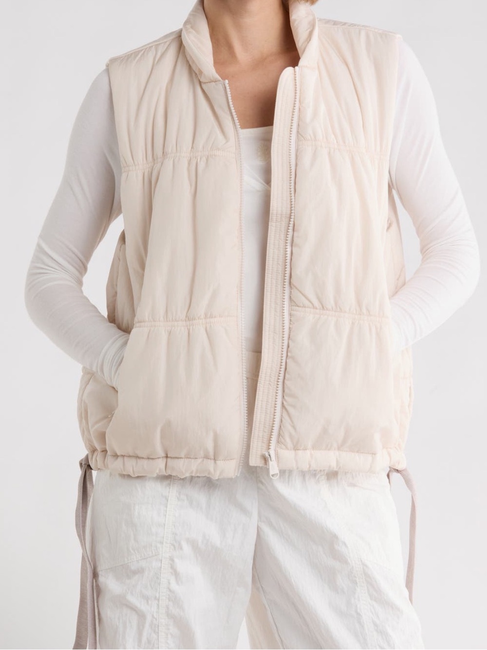 NWT 🧥🤍 Free People Easy Breezy Puffer Vest in Clean Ivory